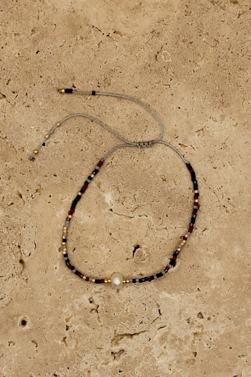 Misa Cord Bracelets - Black / Rust