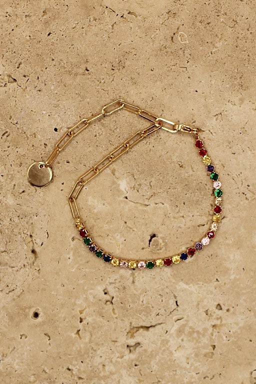 Francesca Bracelets - Rainbow / Gold